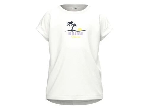 Name It bright white top print